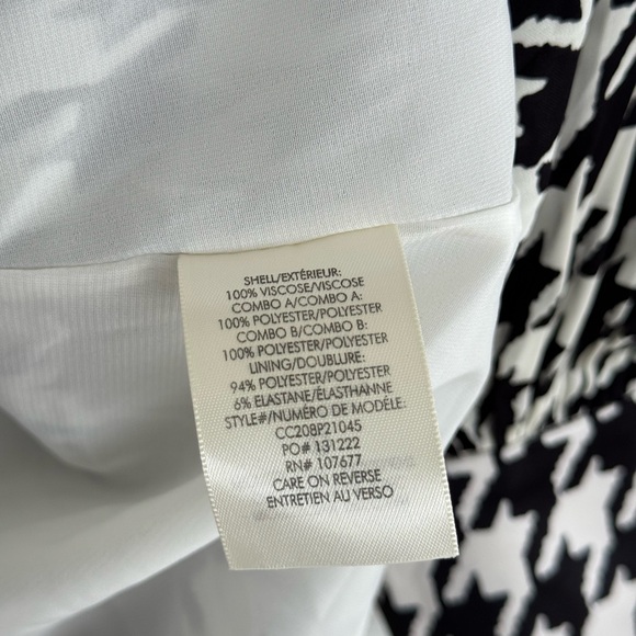 Alice + Olivia Black and White Long Sleeve Dress - Picture 13 of 14